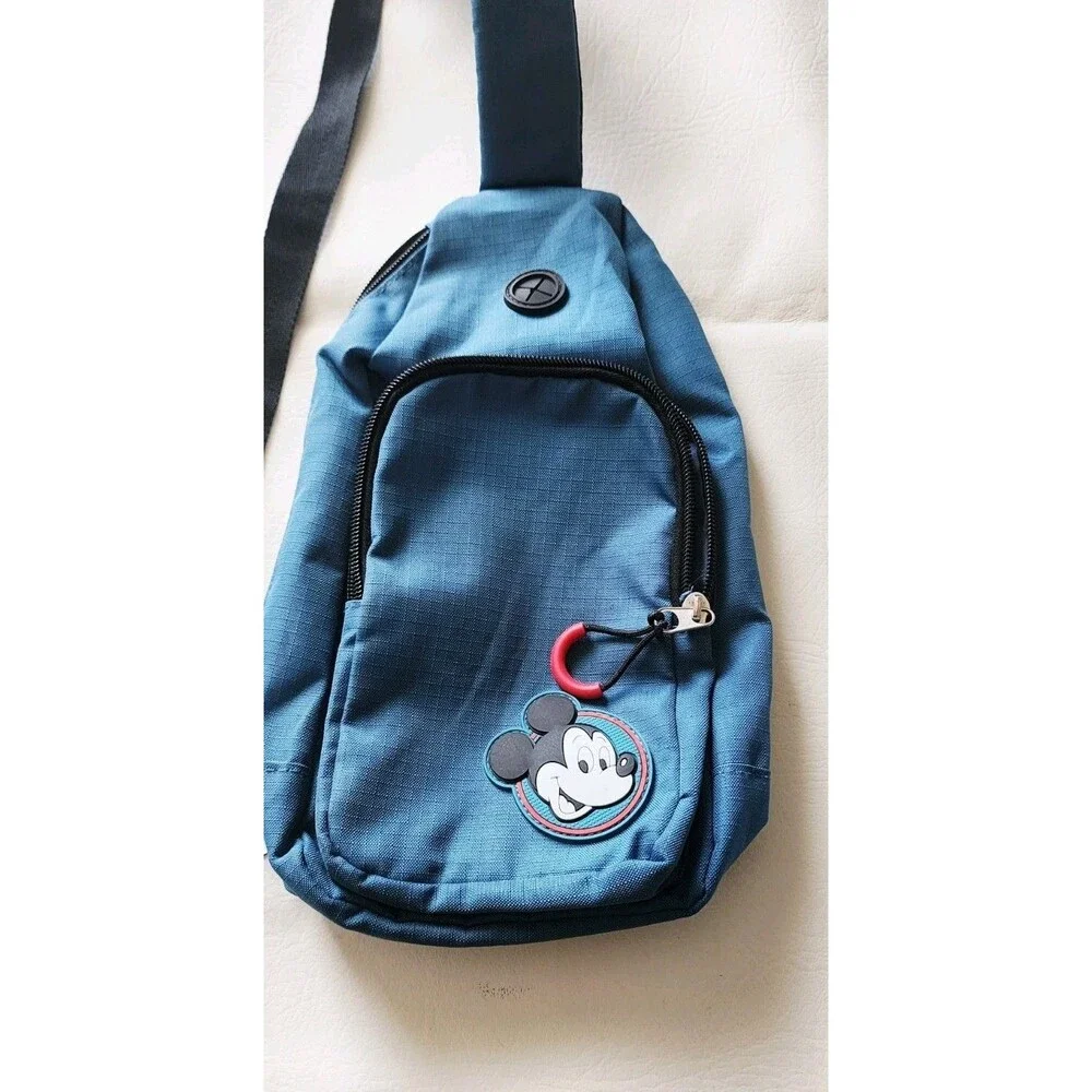 Disney Parks Blue Mickey Mouse Sling Shoulder Bag